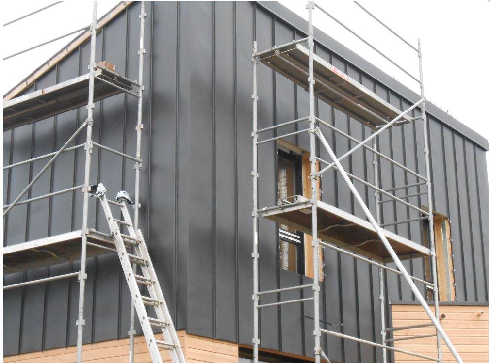 Travaux de bardage zinc
