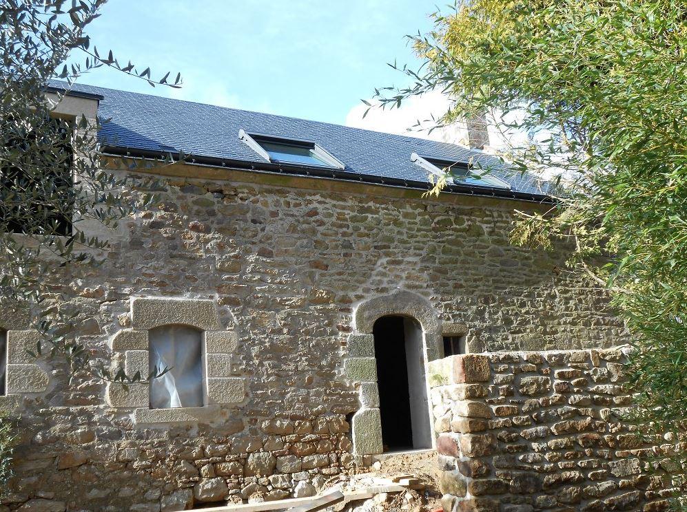 Travaux de couverture en ardoise