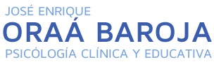 Logotipo de José Enrique Oraá Baroja, psicología clínica y educativa, en texto azul.