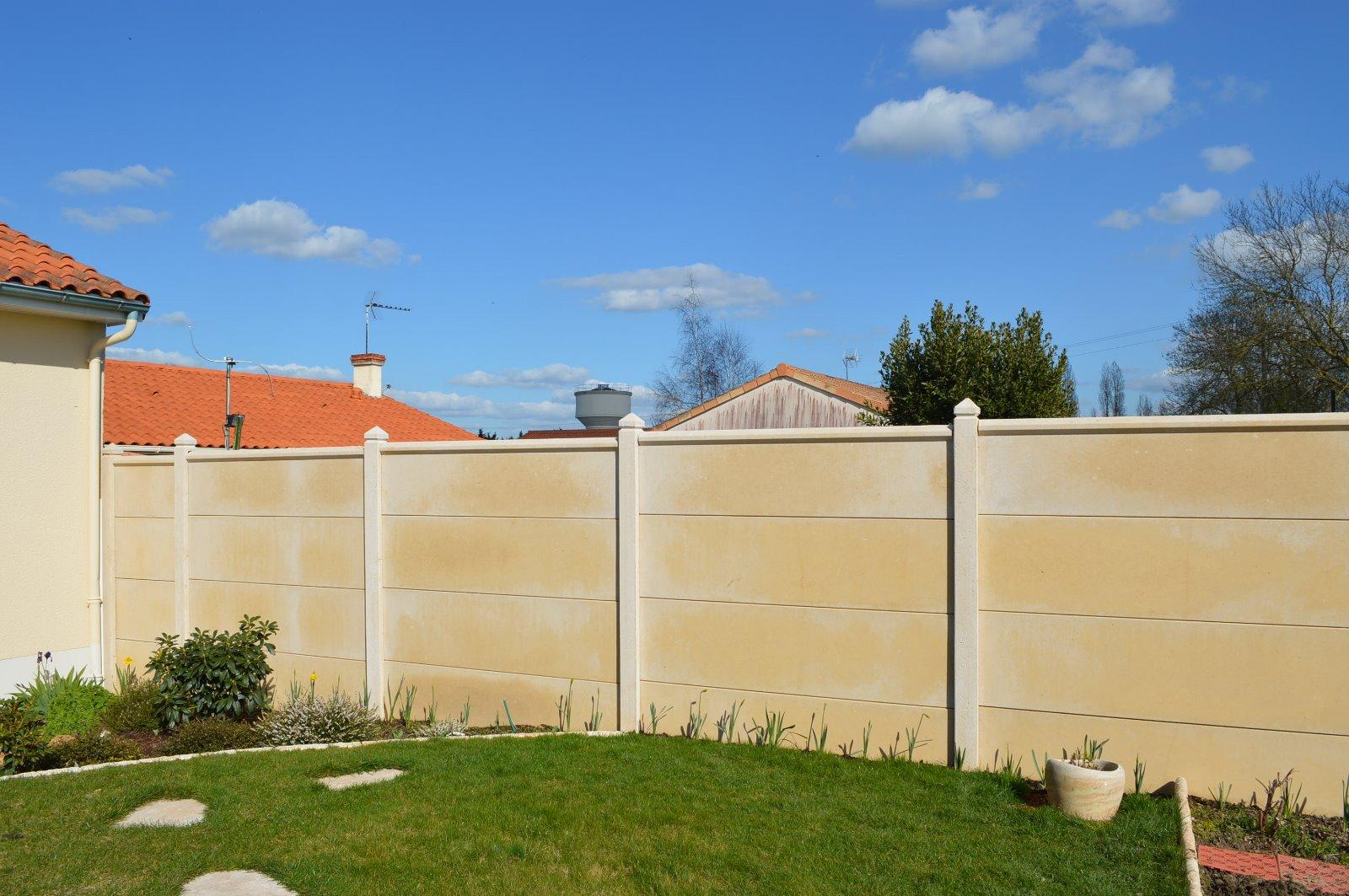 Clôture plaque de béton