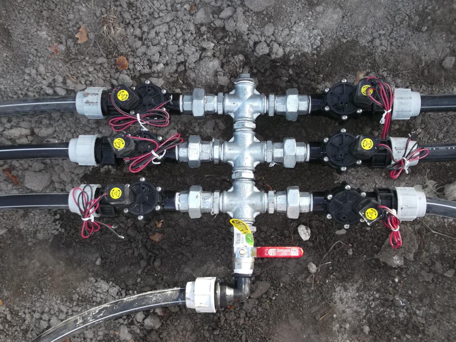 Installation de réseaux d'arrosage automatique