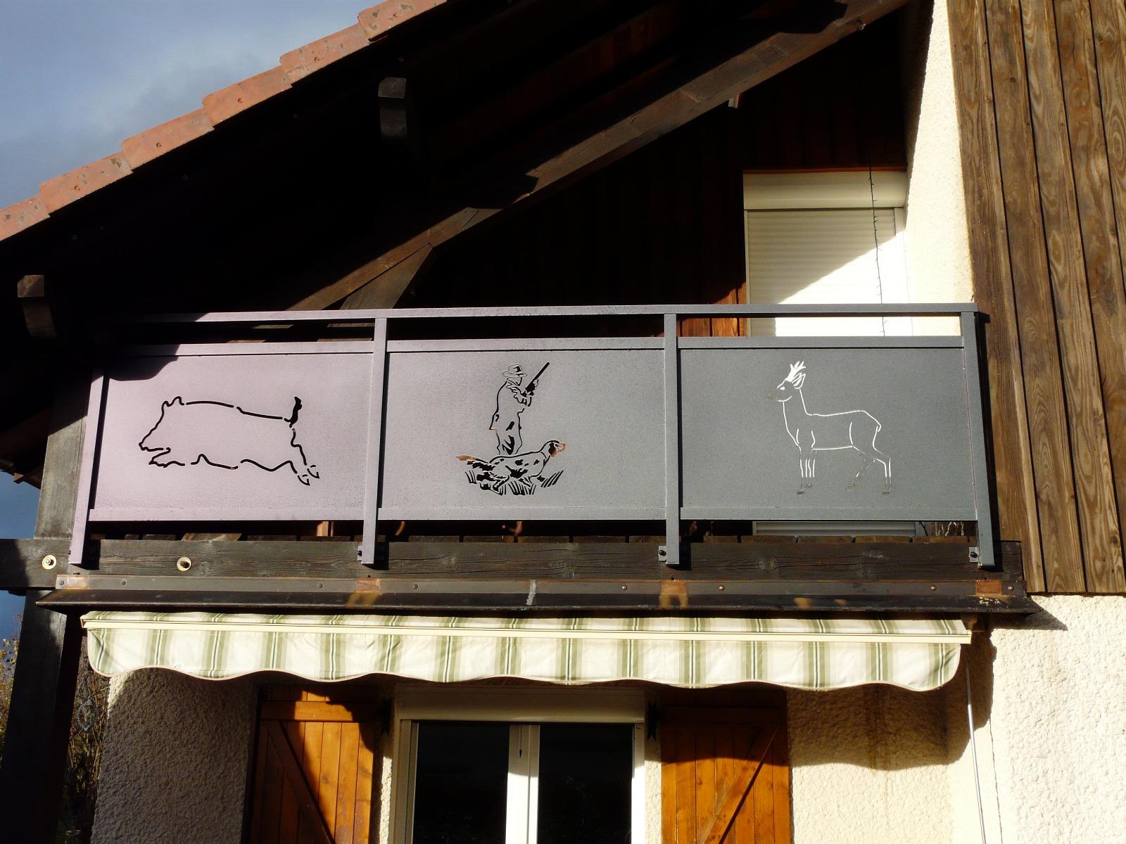 terrasse laser motif chasse