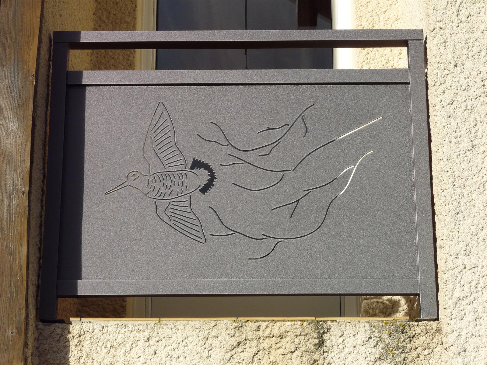 Garde-corps coupe laser motif chasse