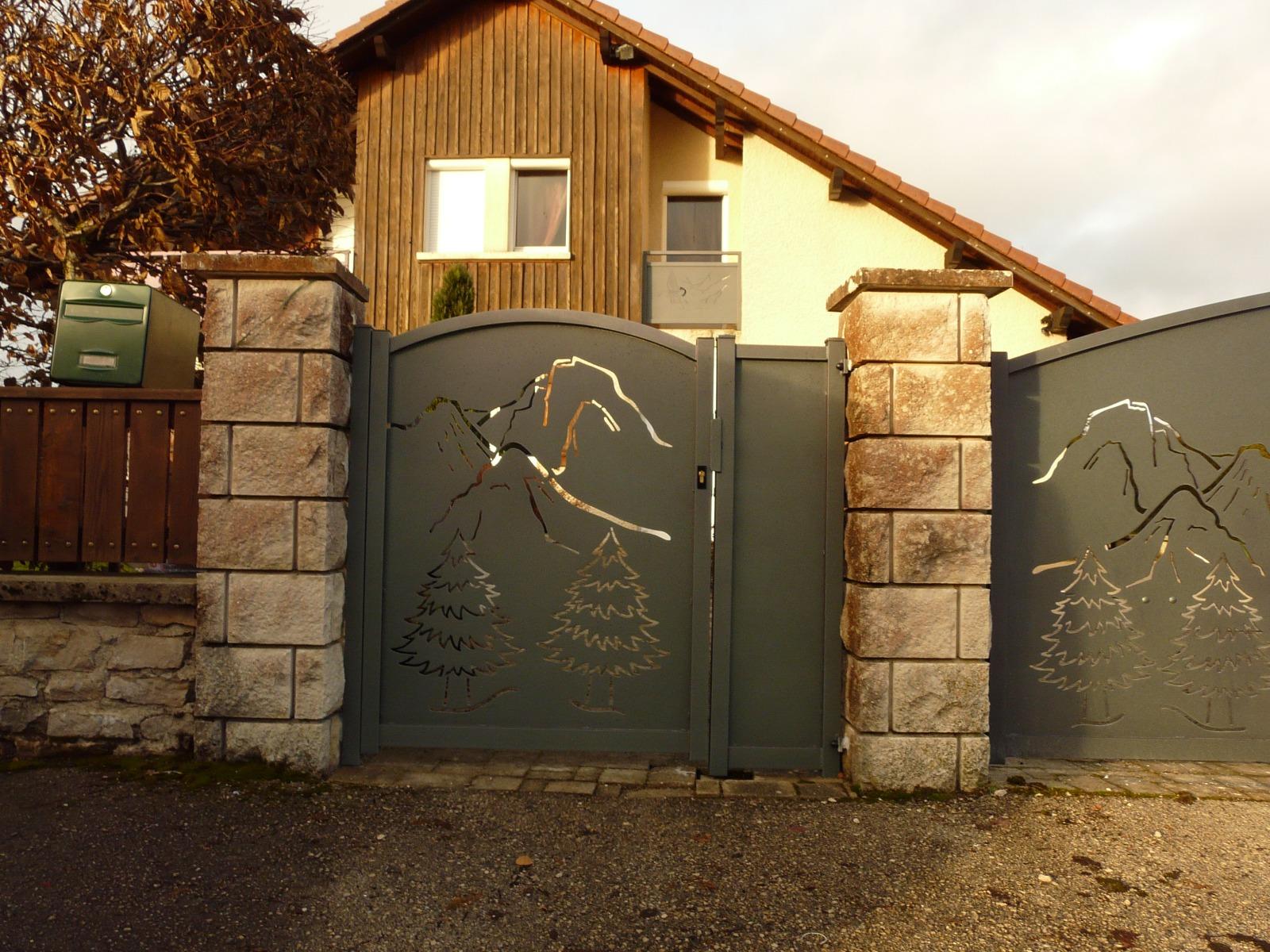 portillon coupe laser paysage