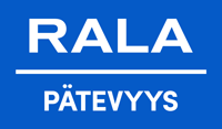 Sininen RALA-logo, jossa on valkoinen teksti ja sen alla sana ”PÄTEVYYS”