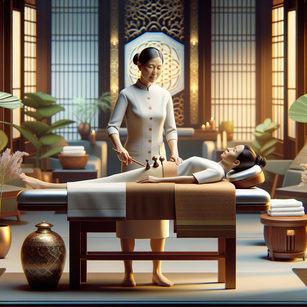 Realistic stock image of maderoterapia session