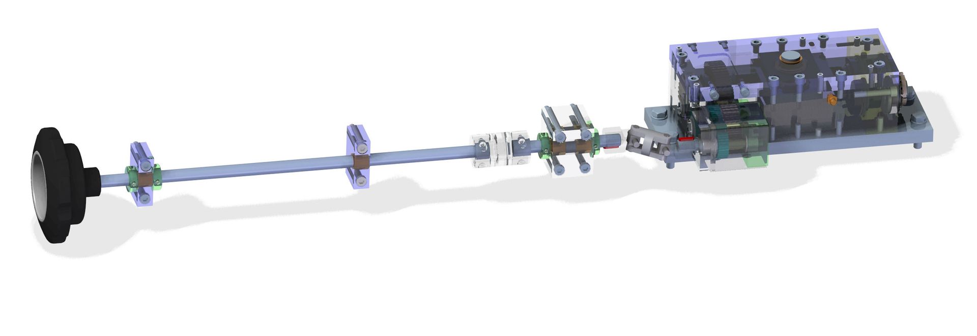 Una imagen generada por computadora de un dispositivo mecánico sobre un fondo blanco.