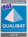Qualibat RGE (Reconnue Garant de l'Environnement)  Tuiles à emboîtement ou à glissement mention efficacité énergétique - travaux isolés