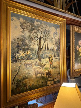 Tableau ancien représentant un paysage