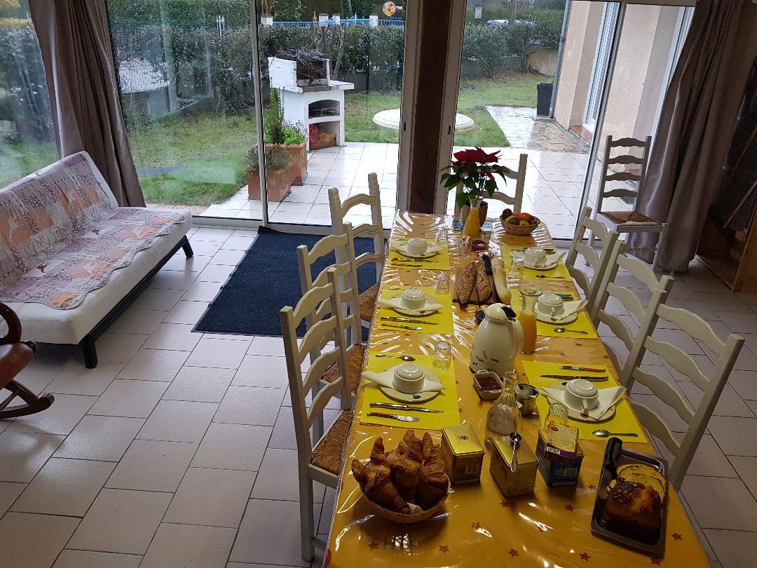 Table déjeuner chambre d'hôte