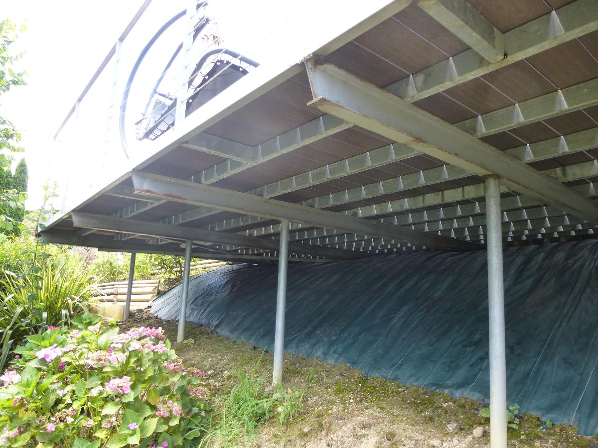 Ossature terrasse sur piloti