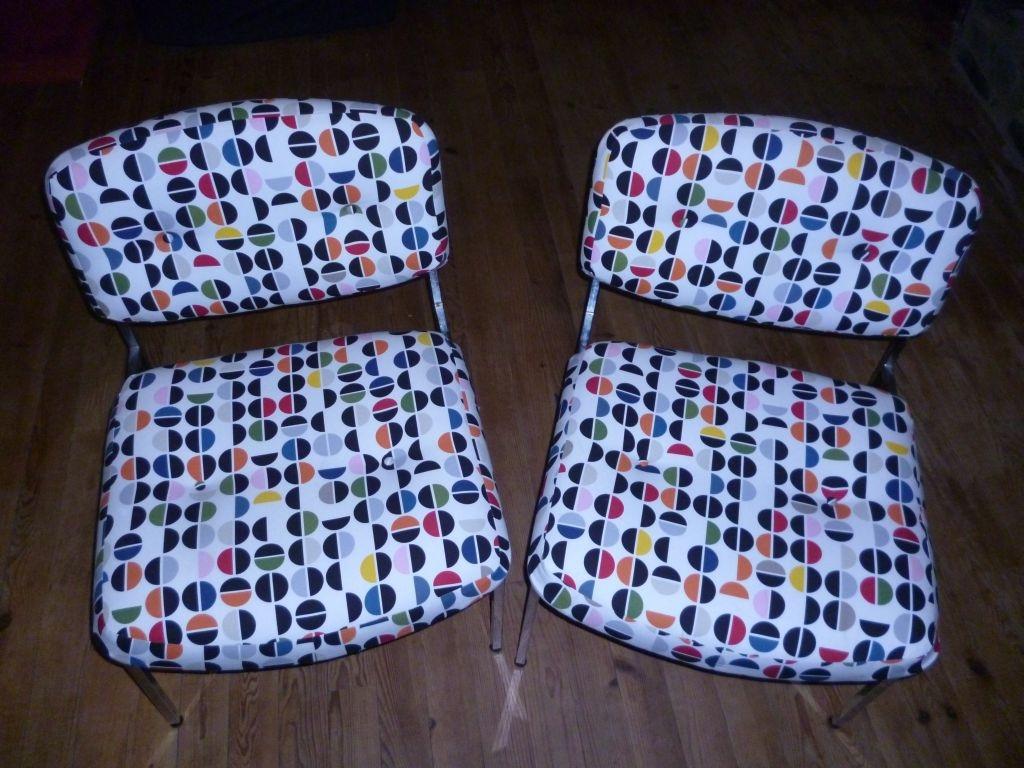 Sièges modernes tissu imprimé à poids