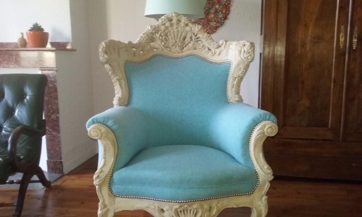 Fauteuil bergère égyptienne
