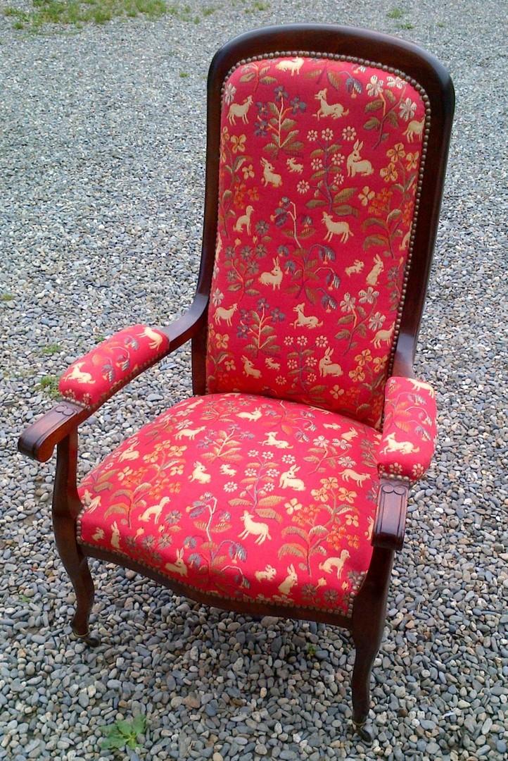 - Fauteuil Voltaire imprimé d'animaux