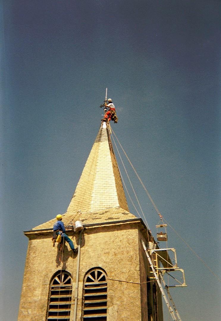 Travaux acrobatique (clocher)