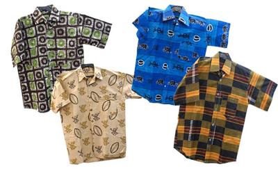 Assortiment de chemises aux formes géométriques