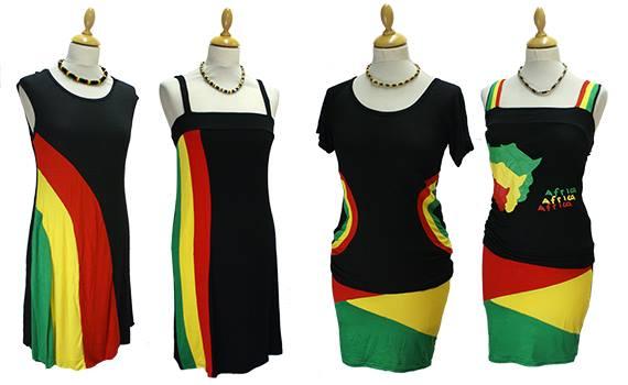 Robes aux couleurs rasta