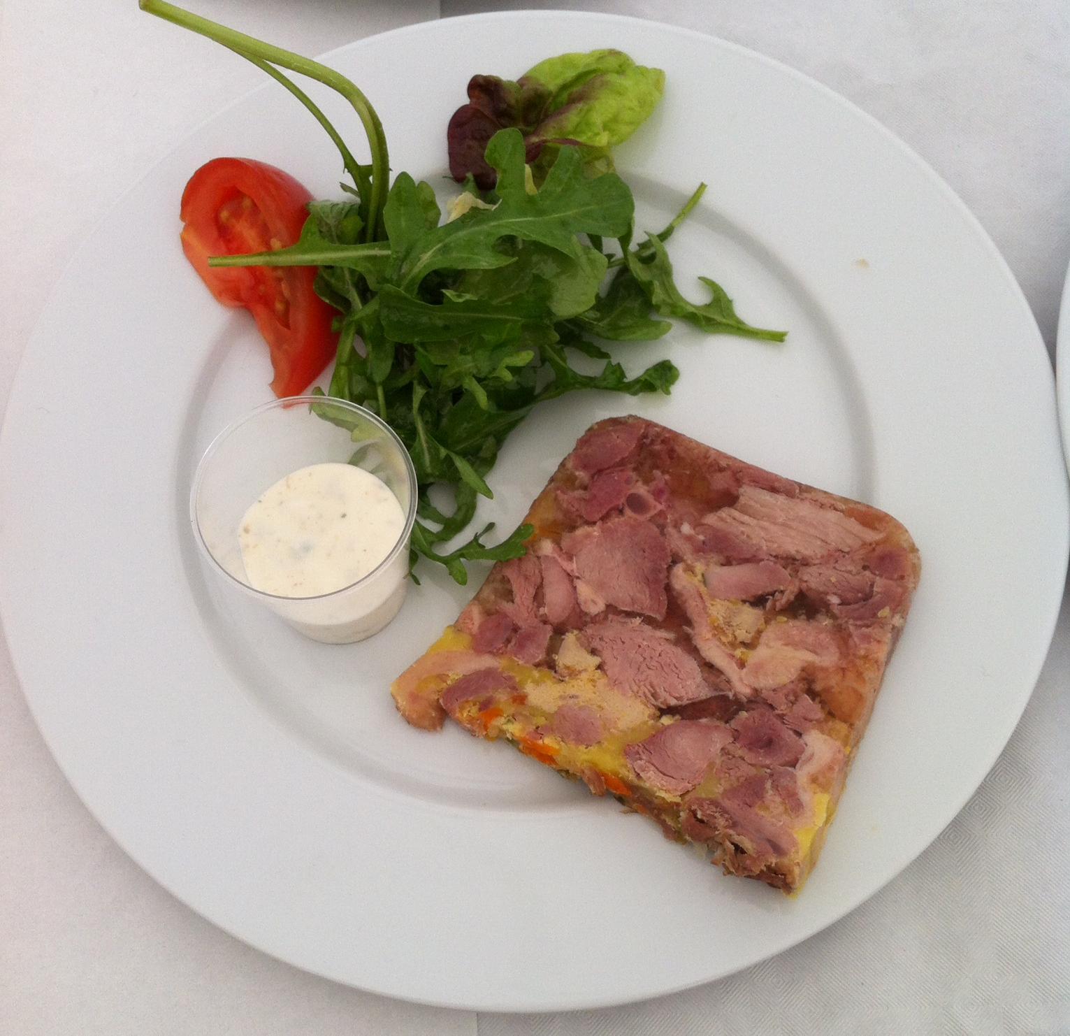 Pressé de canard au foie gras.