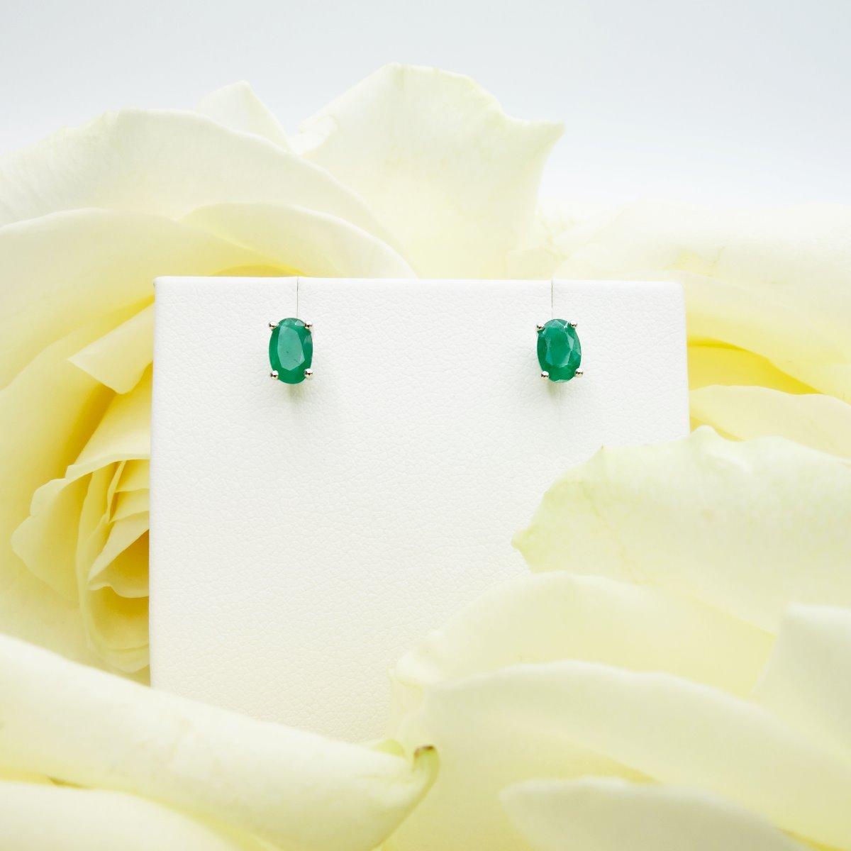 BOUCLES D'OREILLES ÉMERAUDE