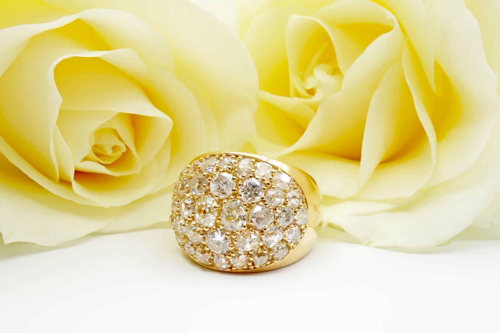 BAGUE DIAMANTS TAILLE ANCIENNE