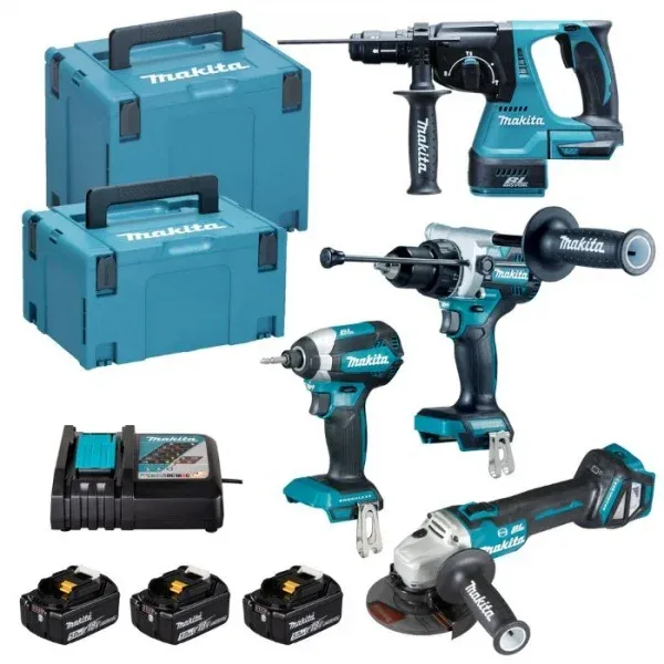 SET ELETTROUTENSILI MAKITA DLX4192TJ A BATTERIA 18V LI-ION