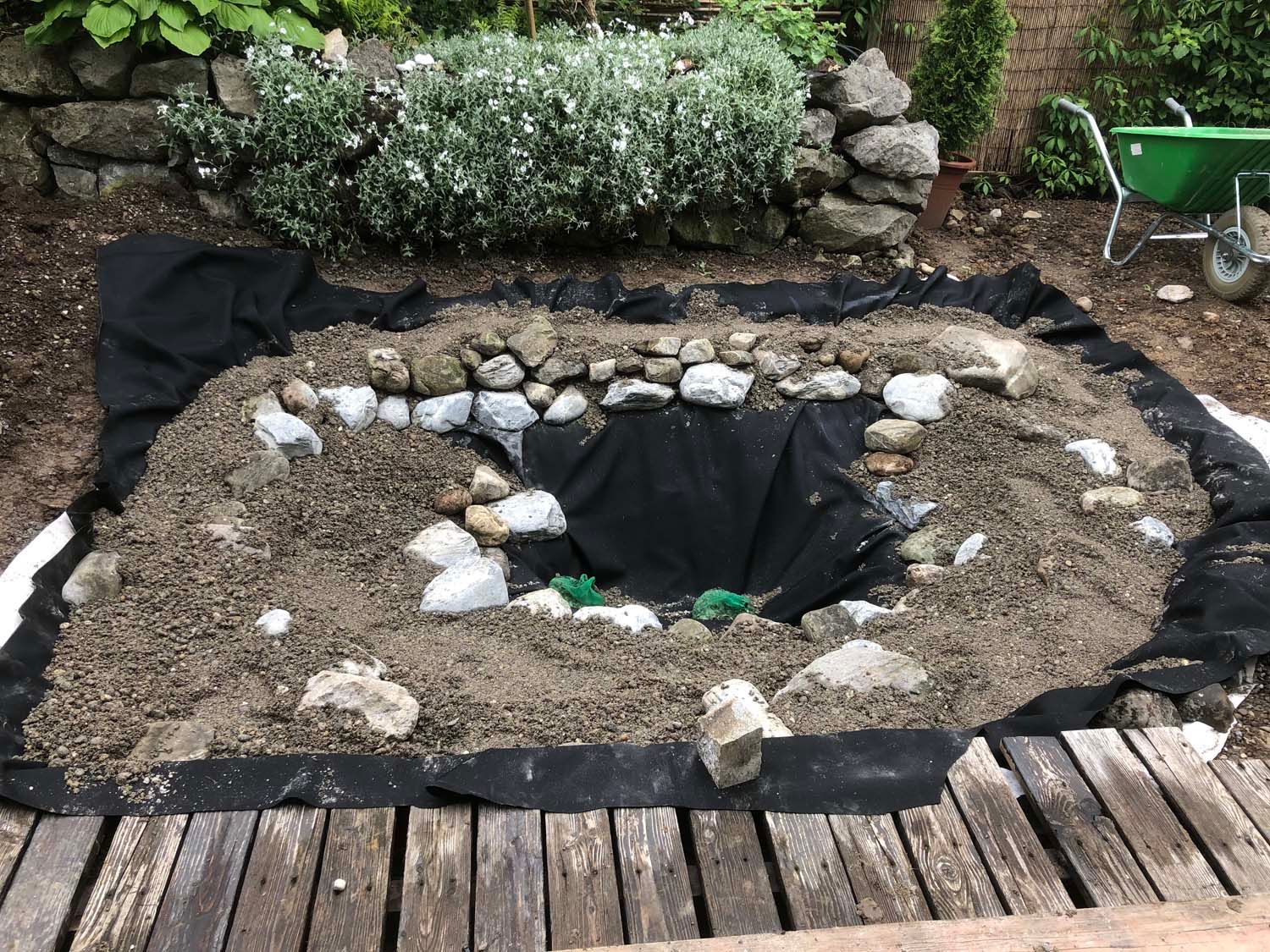 Sitzplatz, Biotop, Teich, Mauer Gardenpower in Männedorf