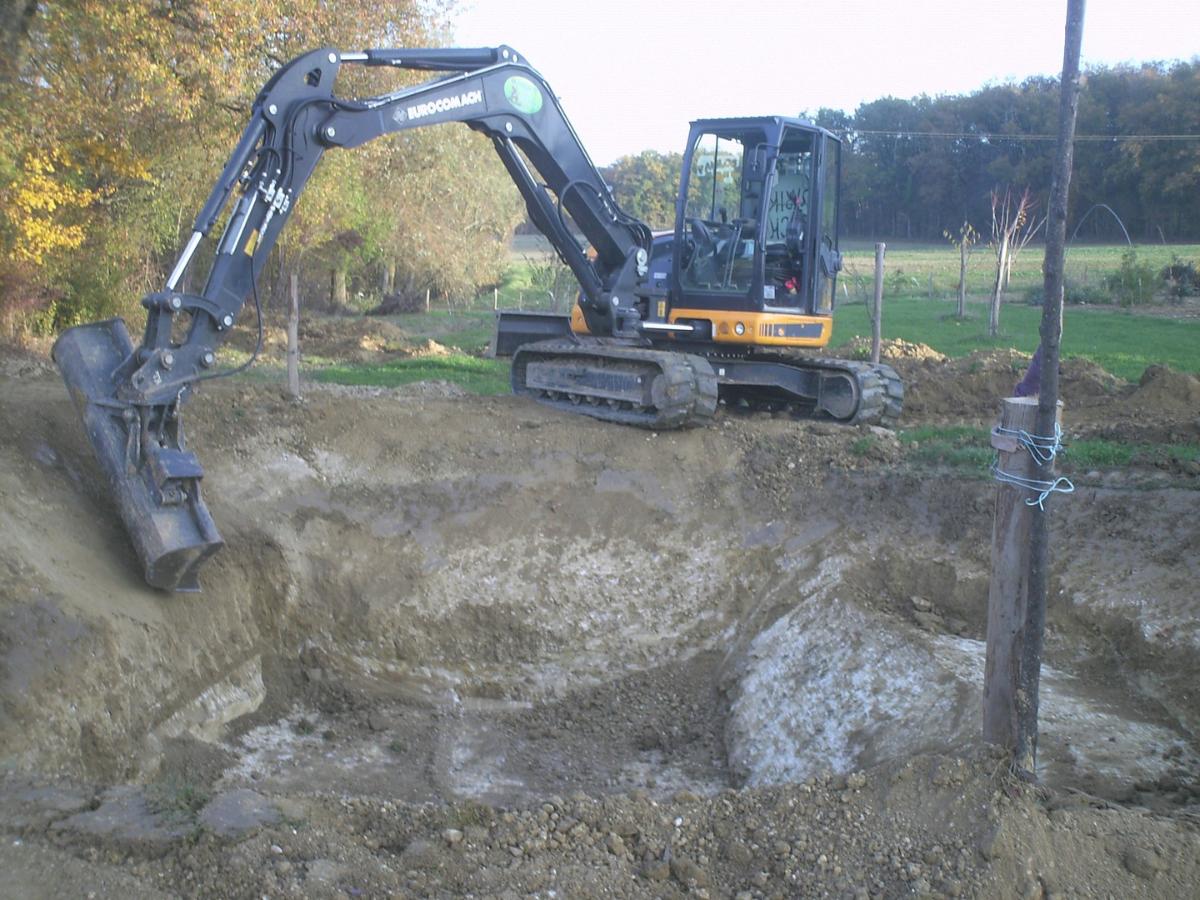 bassin pour récupération d'eau de pluie (Roquefort GERS )
