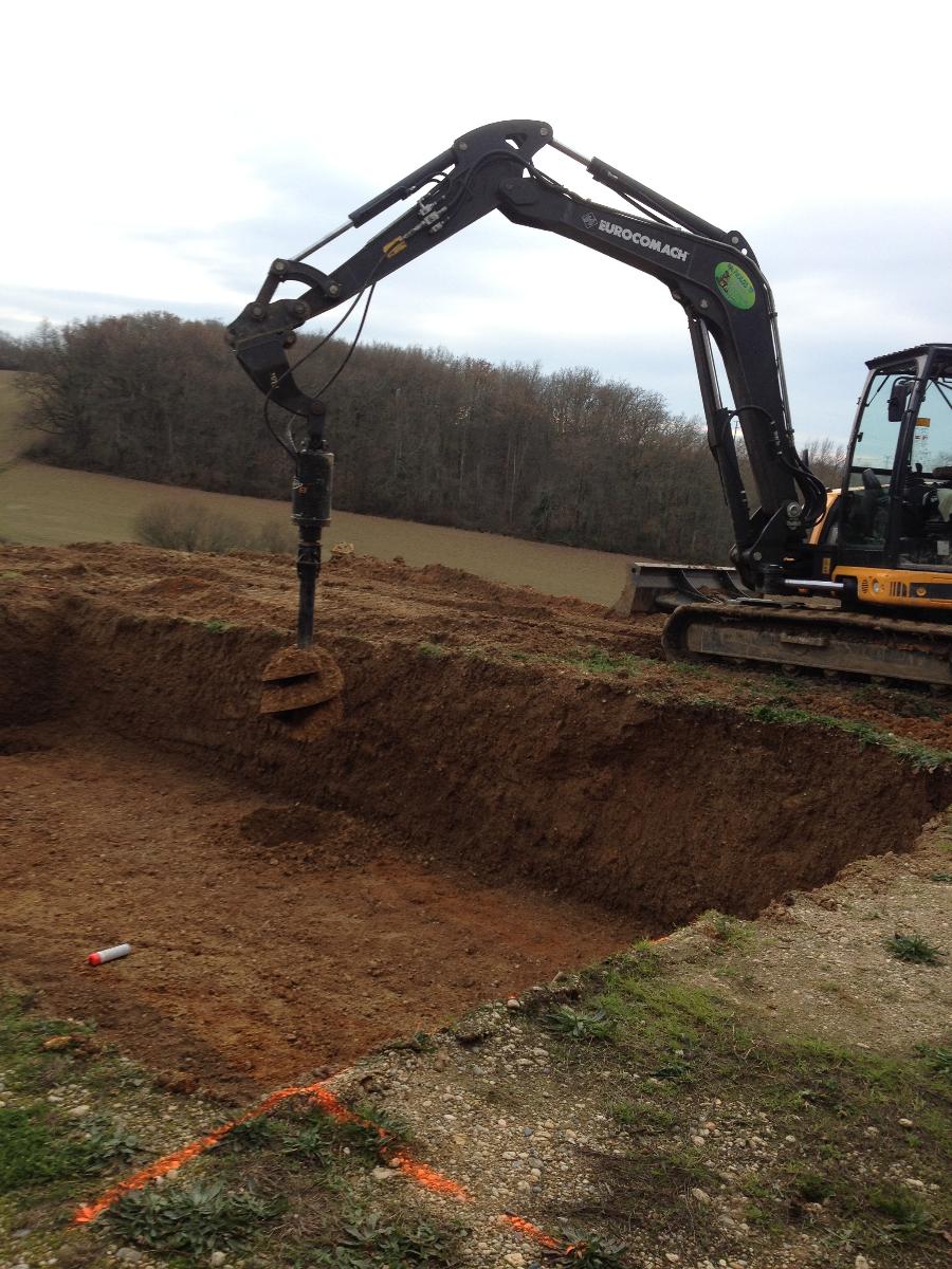 pieux de différent diamètre