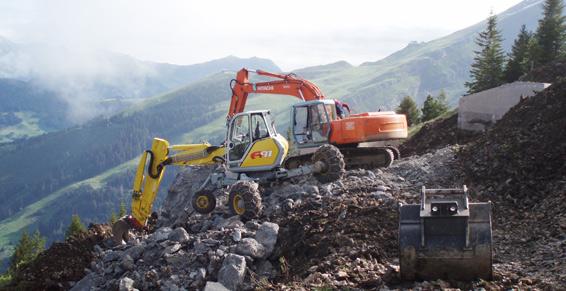 démolition en montagne