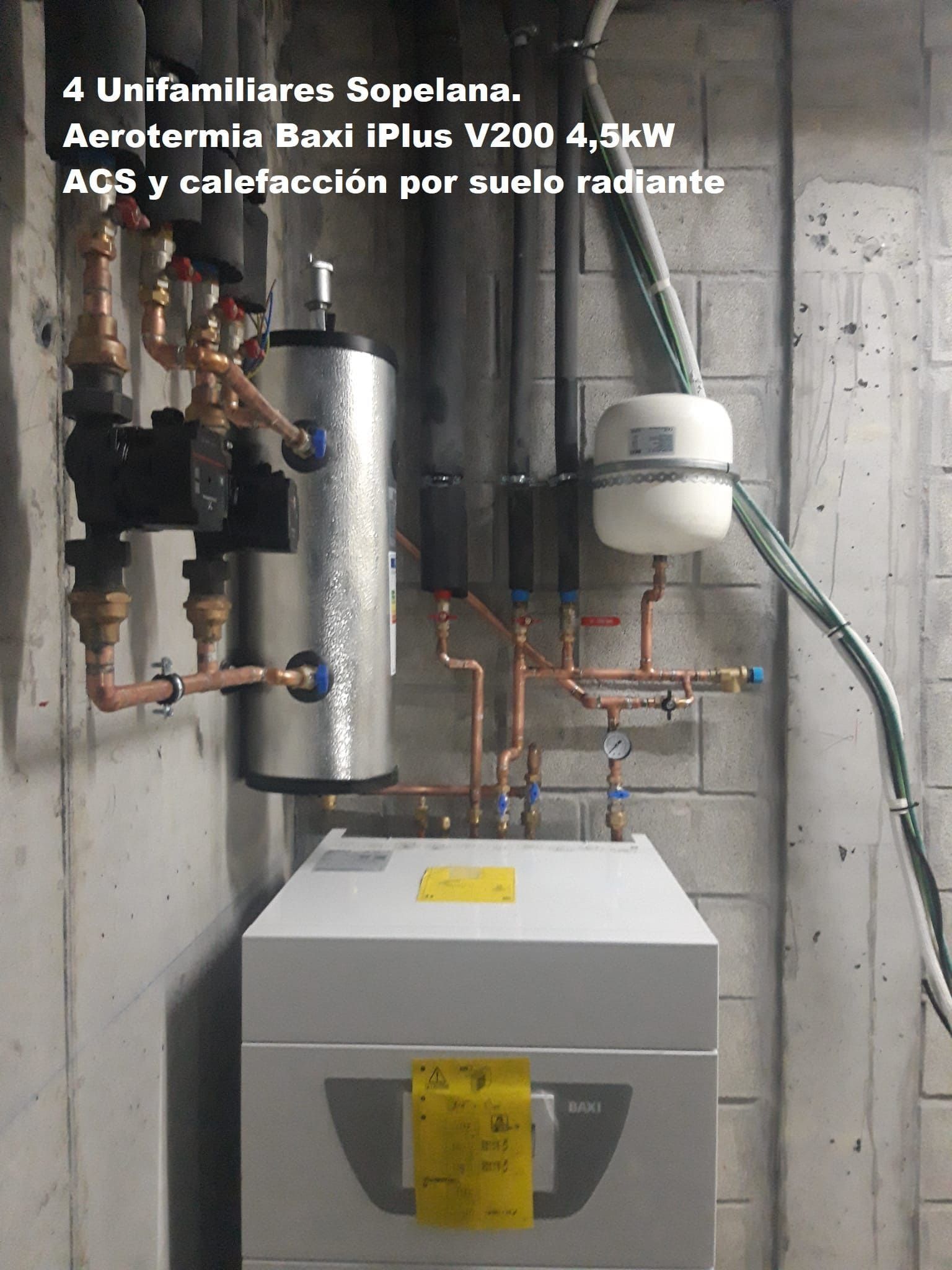 Una imagen de un calentador de agua con escritura en español.