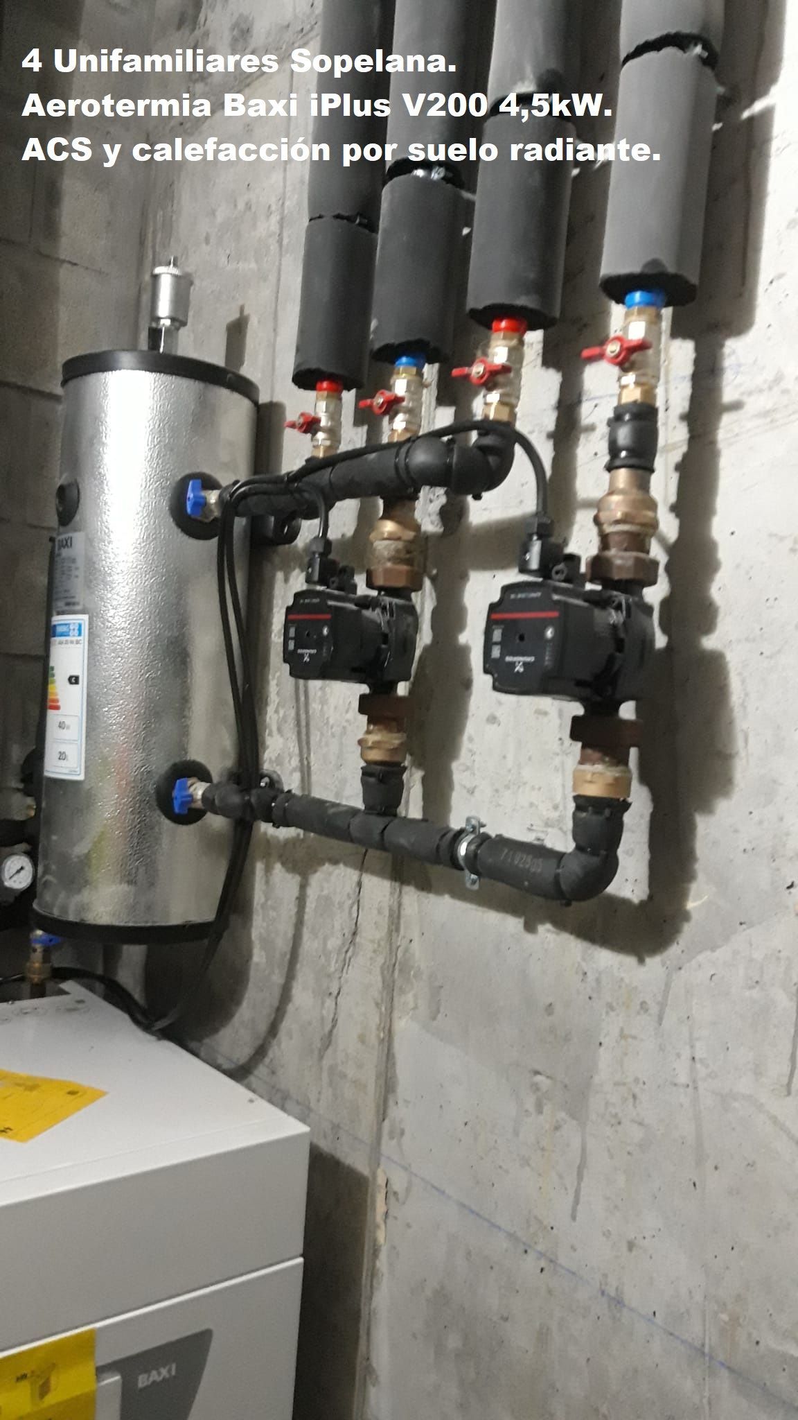 Una imagen de un calentador de agua con muchos tubos conectados a él.