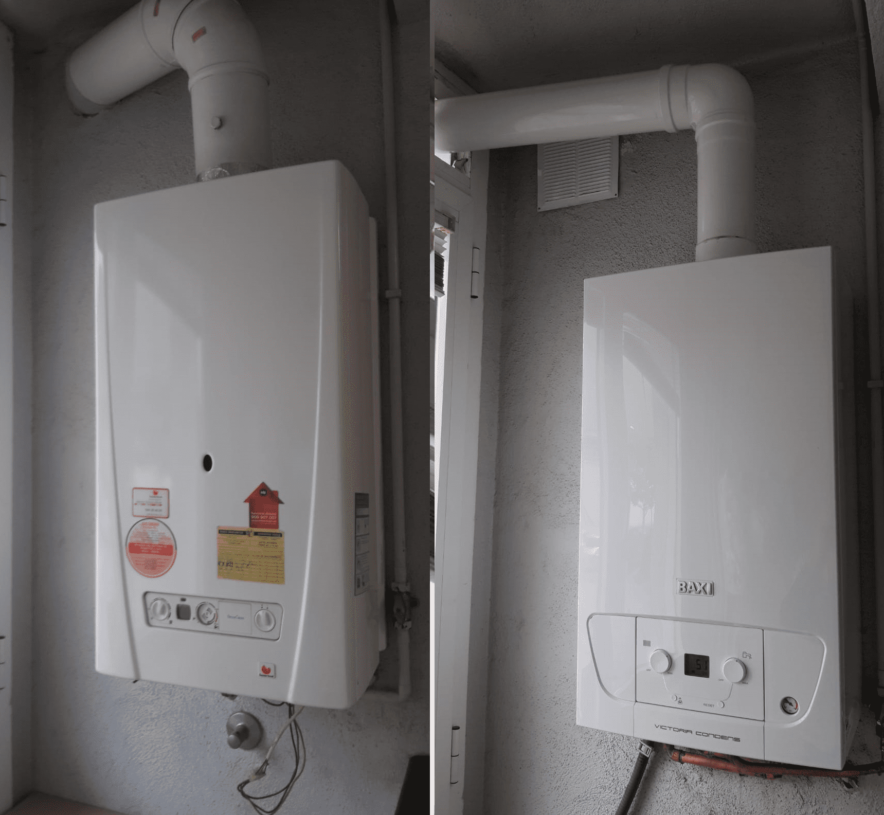 Dos imágenes de un electrodoméstico blanco con la palabra argo escrita en él.