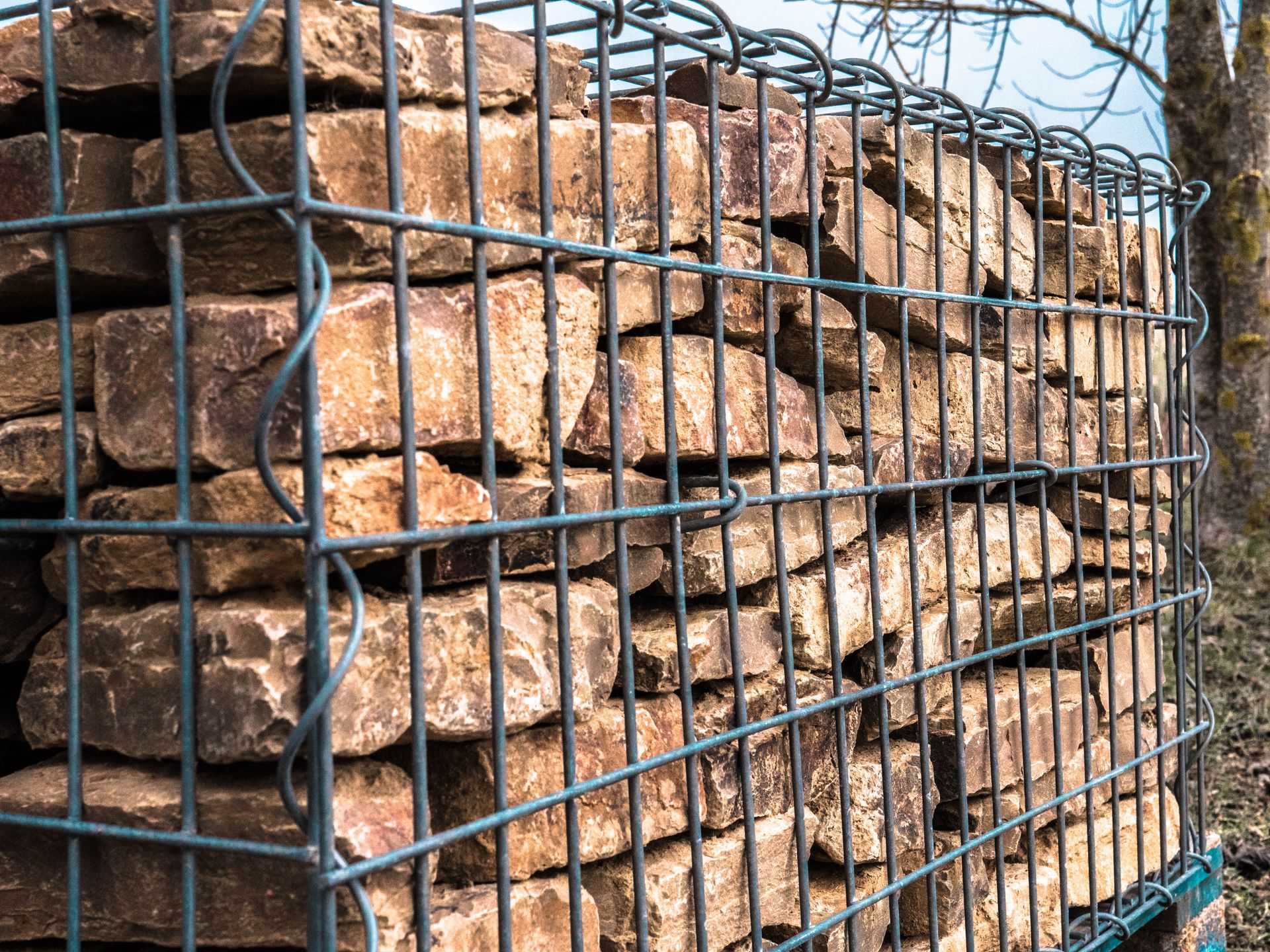 Murs de gabions