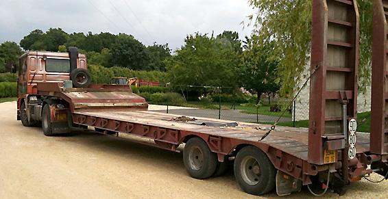 Transport engin de chantier