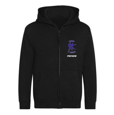 PATINER A PLOUGUIN - VESTE ZIPPEE CAPUCHE ENFANT