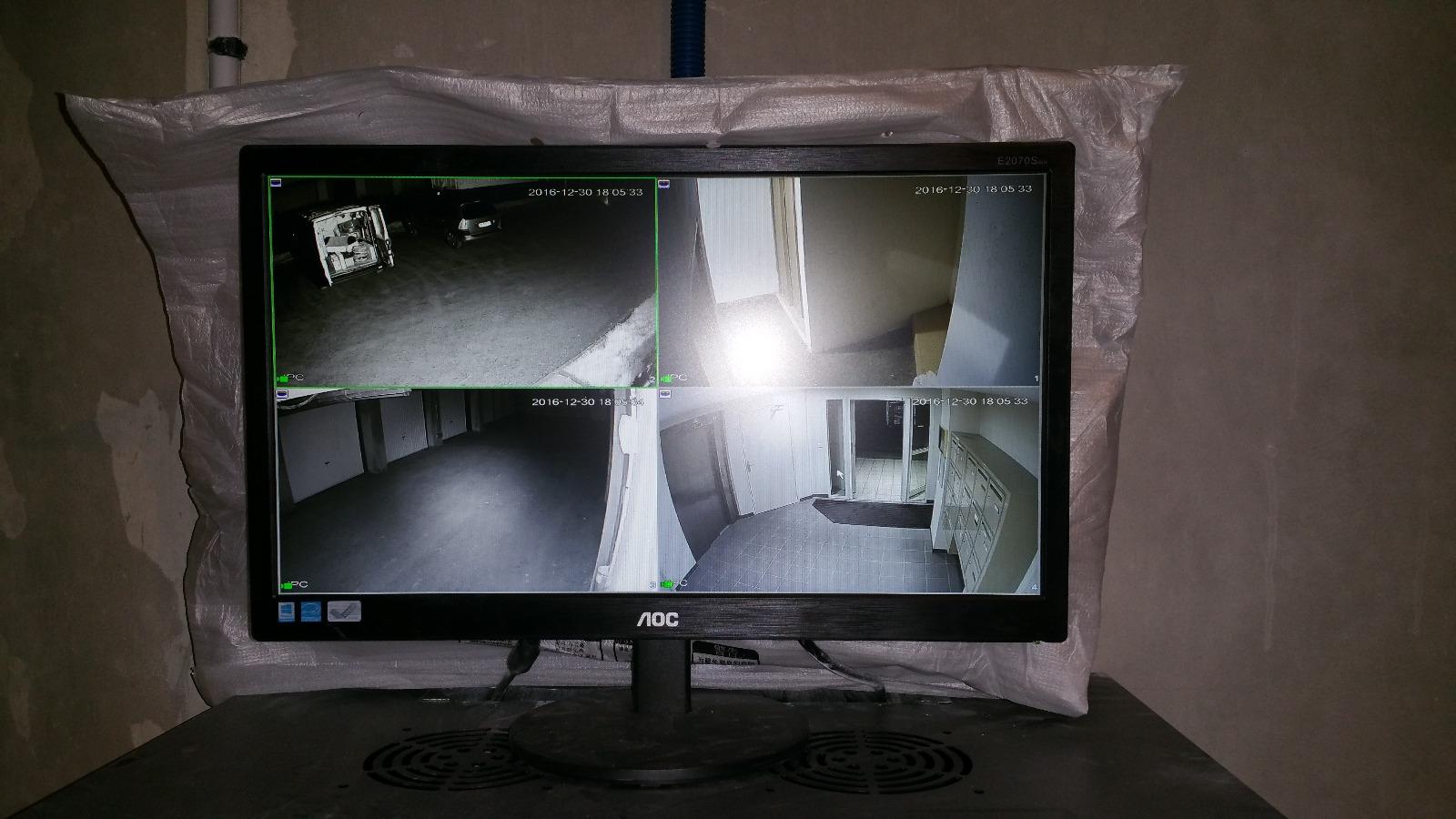 Ecran de vidéo surveillance