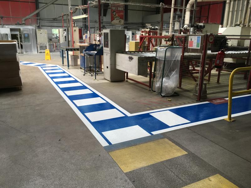 Cheminement piétons usine