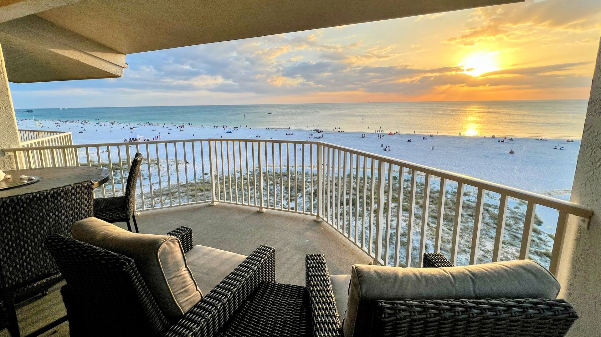Panoramic ocean view from the balcony