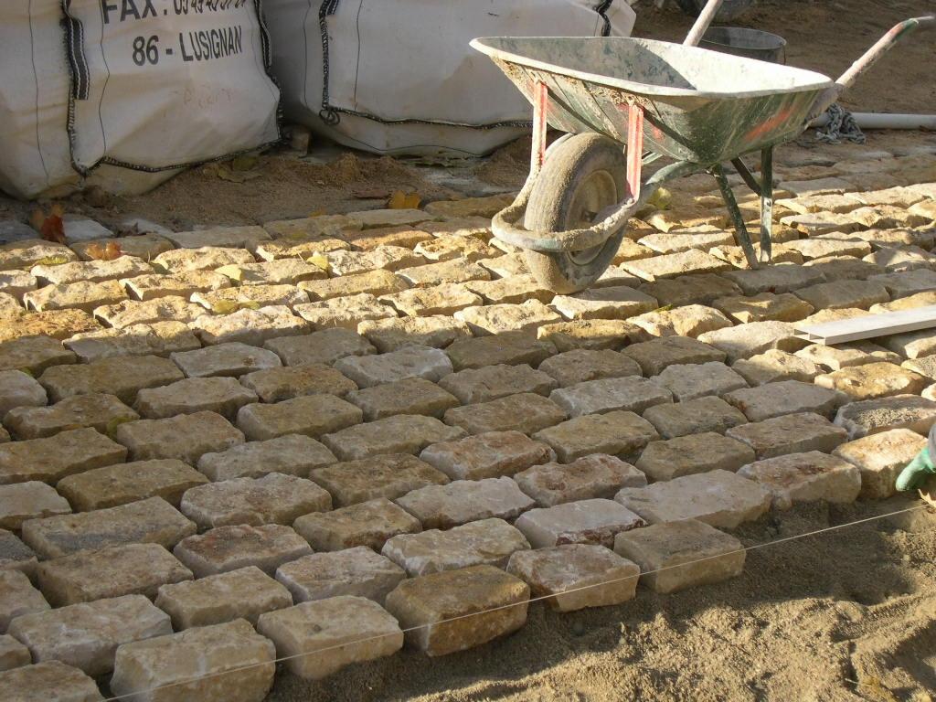 pavage calcaire