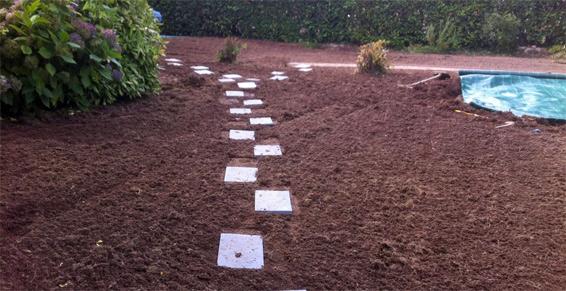 Gazon et pas japonais jardin breizh allaire