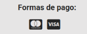 Una imagen de un logotipo de Visa y Mastercard sobre un fondo blanco.
