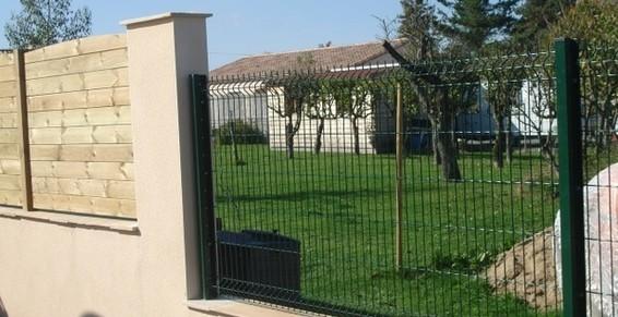 cloture bois et métal