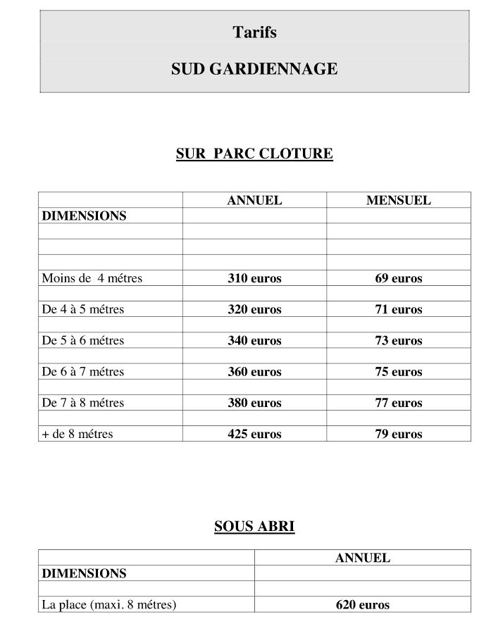 Sud Gardiennage, entreposage de véhicules à LançonProvence