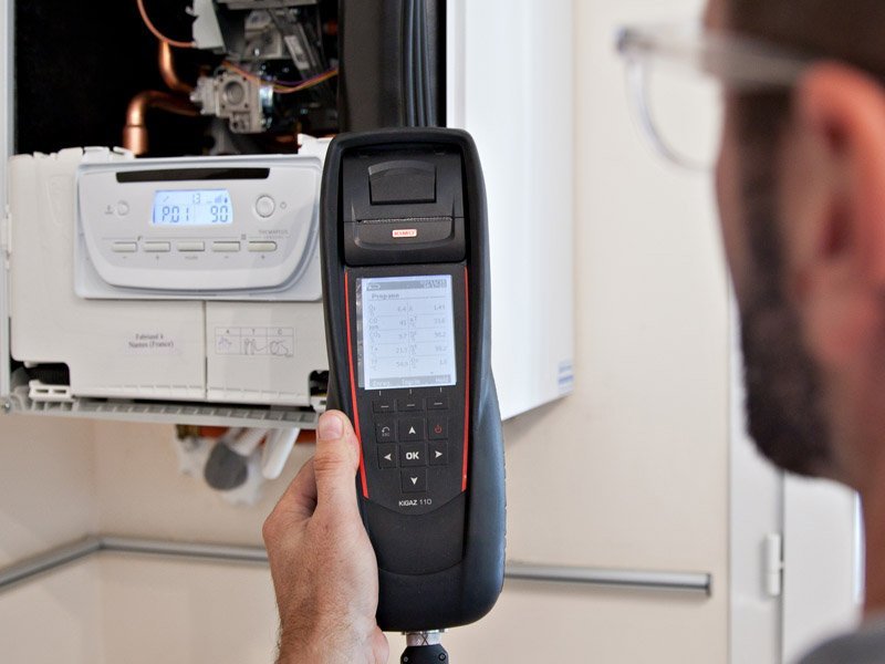 une inspection de chaudière