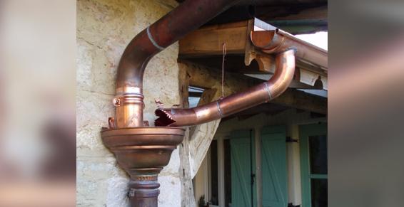 Plomberie - Évacuation d'eau en cuivre