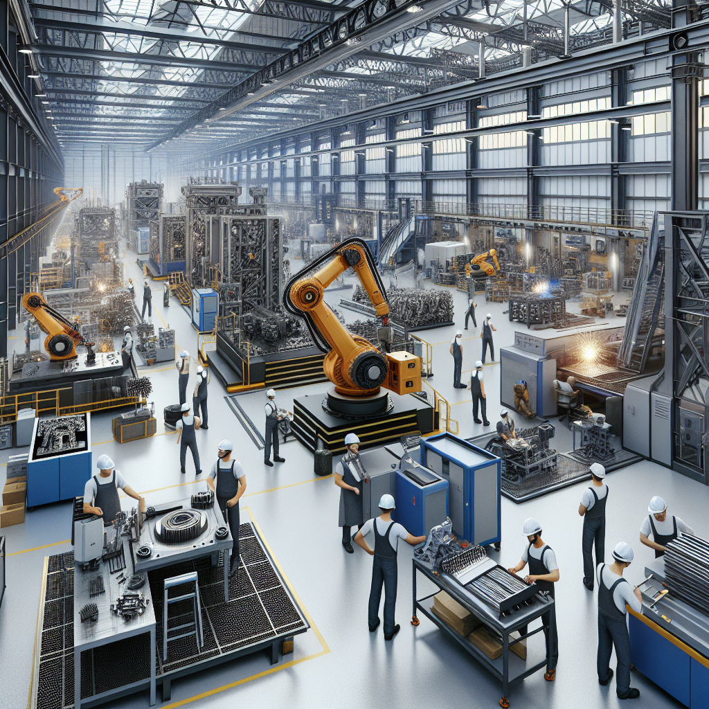 Realistic stock image of industrial machinery fabrication