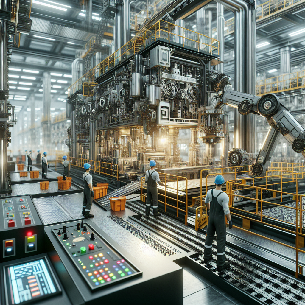 Realistic stock image of industrial machinery in use