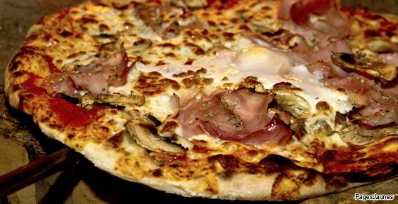 Pizzeria - Pizza de jambon, champignons et fromage
