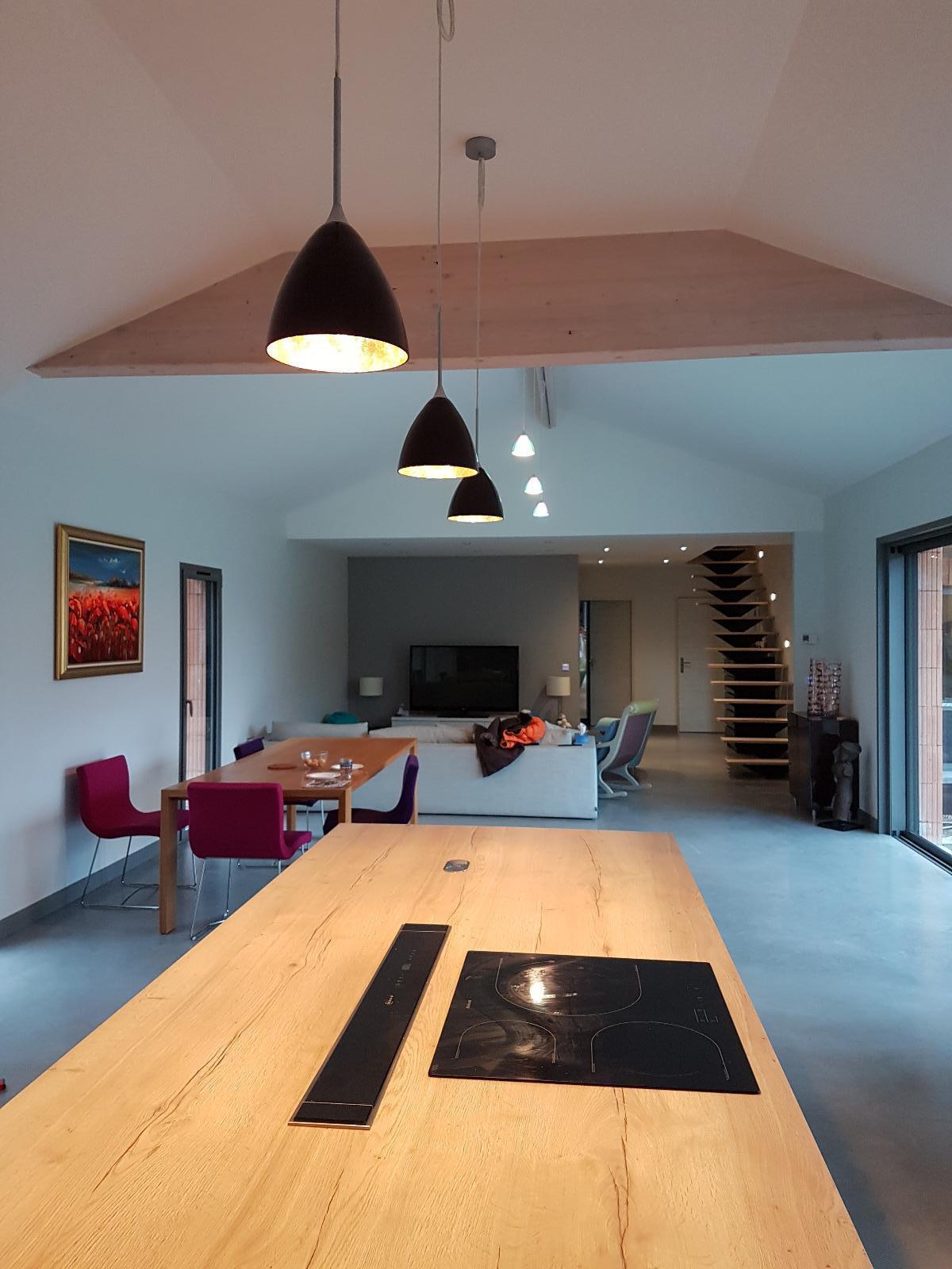 Pose luminaires cuisine et salon