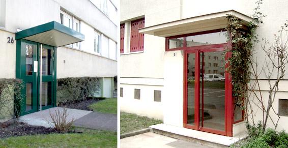 Restauration de la porte extérieure d'immeuble à Issy-les-Moulineaux
